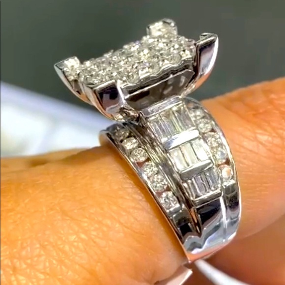 Jewelry - 10K W.GOLD DIAMOND BRIDAL ENGAGEMENT RING 3 CTTW